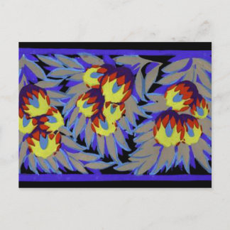 Postal Art Deco de colores ricos