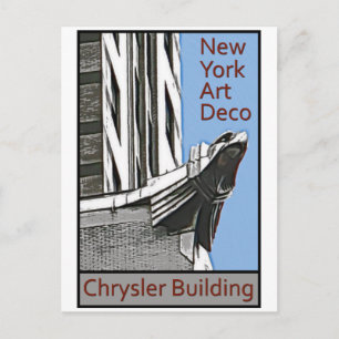 Postal Art déco de Nueva York - Chrysler que construye