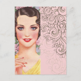 Postal Art deco grandes gatsby Parisi de moda