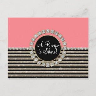 Postal Art Deco Moderno Aspecto horizontal de raya Purpur