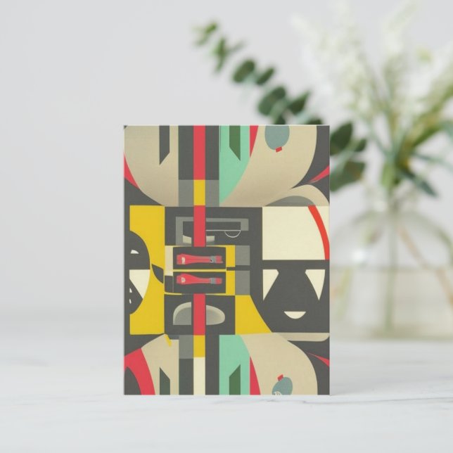 Postal Art Deco se encuentra con el Modernismo de mediado (Anverso de pie)