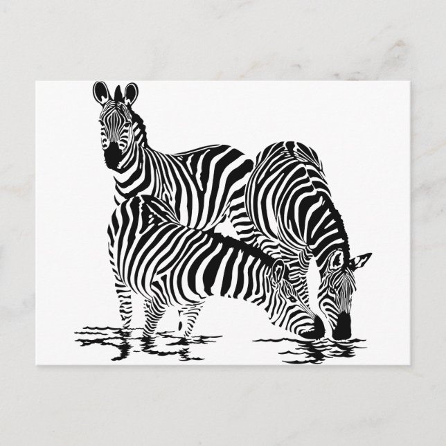 Postal Art Deco Zebra (Anverso)