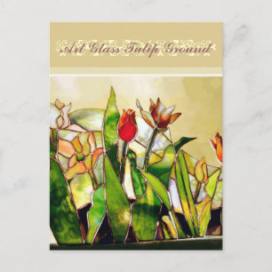 Postal Art Glass Tulip Ground Excelente Moda