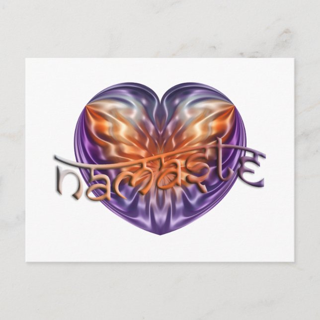 Postal ART Heart NAMASTE (Anverso)