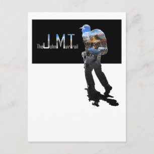 Postal Art - Hiker Silhouette - John Muir Trail Text