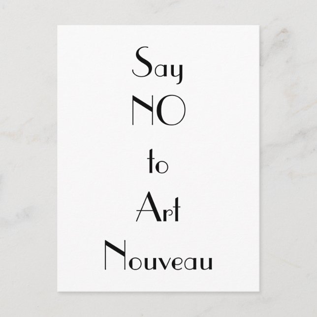 Postal Art Nouveau Art Deco (Anverso)