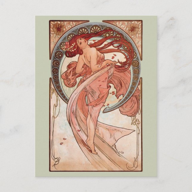 Postal Art Nouveau - Baile (Anverso)