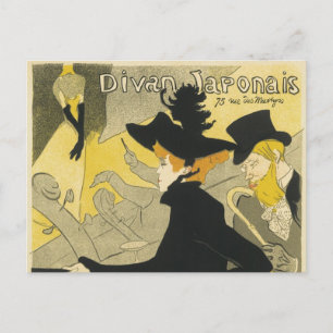 Postal Art Nouveau, Divan Japonais por Toulouse Lautrec
