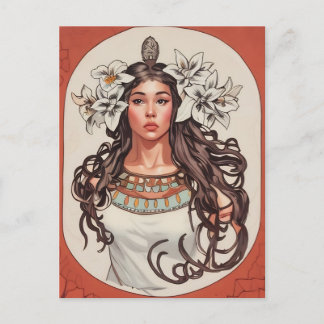 Postal Art Nouveau La Princesse Lointaine