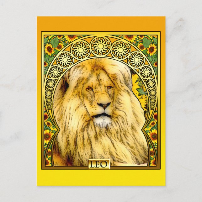 Postal Art Nouveau Leo (Anverso)