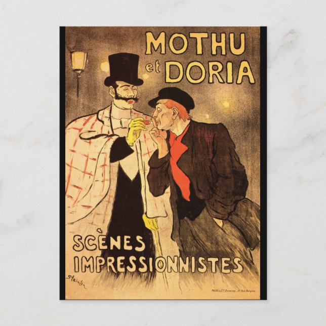 Postal Art Nouveau - Mothu et Doria (Anverso)