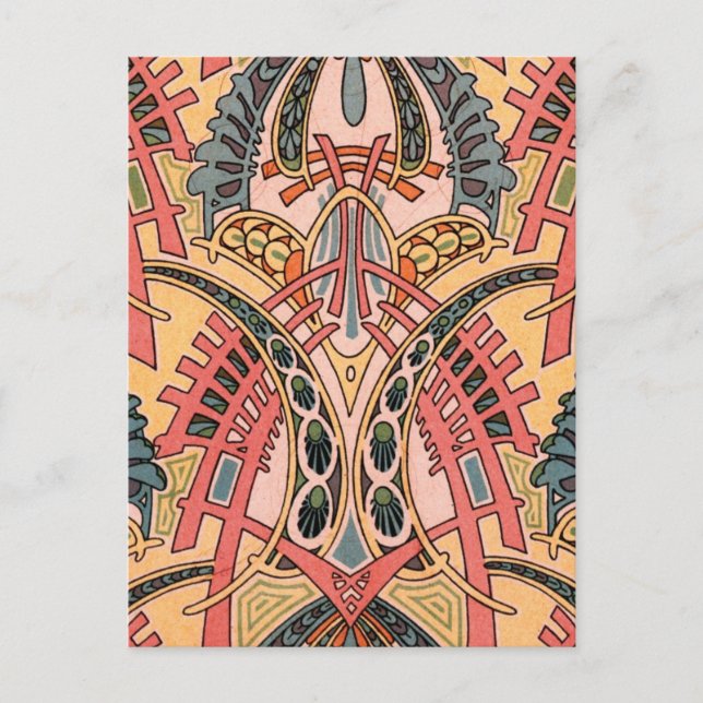 Postal Art Nouveau oriental (Anverso)