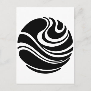 Postal Art Nouveau Planet Swirl Motif
