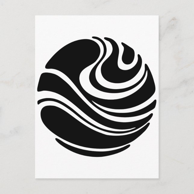 Postal Art Nouveau Planet Swirl Motif (Anverso)