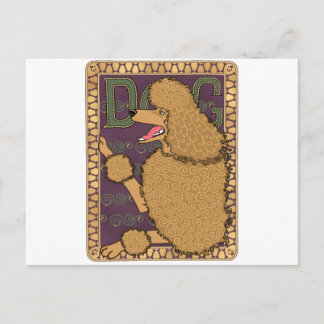 Postal Art Nouveau Poodle