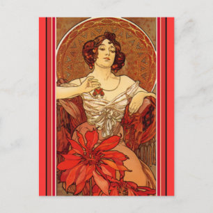 Postal Art Nouveau ~ "Ruby - The Precious Stones"