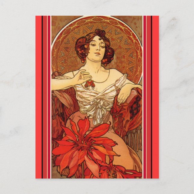 Postal Art Nouveau ~ "Ruby - The Precious Stones" (Anverso)