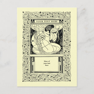 Postal Art Nouveau Vintage / Arte Y Estilo Artístico