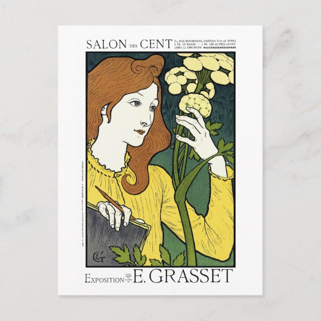 Postal Art Nouveau vintage: de Grasset (Anverso)