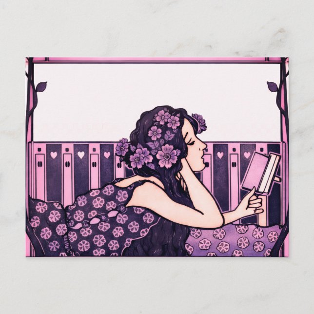 Postal Art Nouveau Vintage reader (Anverso)