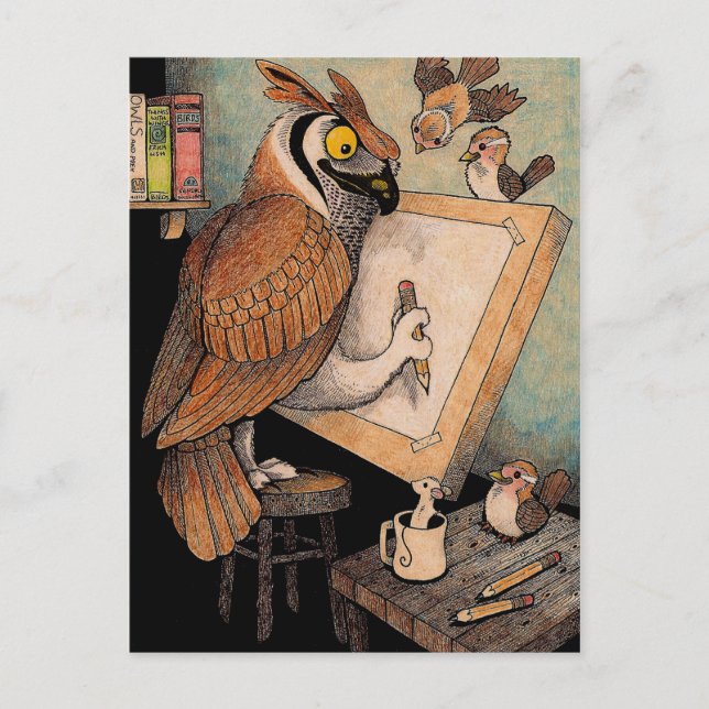 Postal Art Owl (Anverso)
