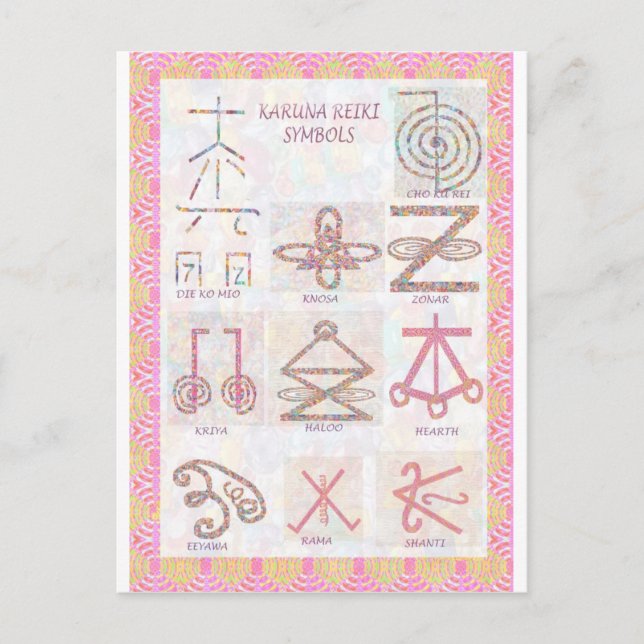 Postal ART simbólico: Herramientas de Maestría de Reiki (Anverso)