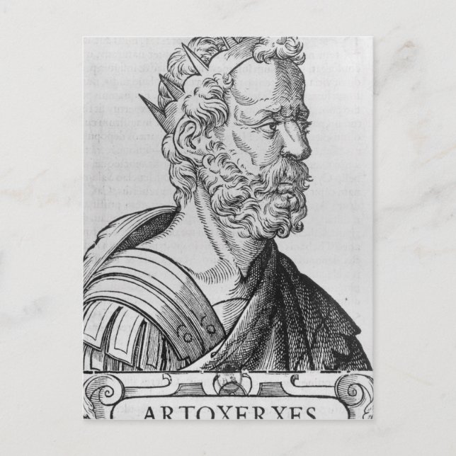 Postal Artaxerjes II Rey de Persia (Anverso)