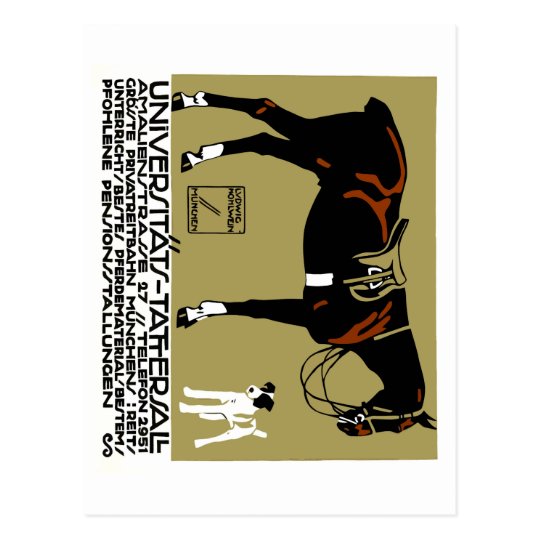 Postal Arte 1912 del poster del montar a caballo de Luis