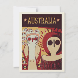 Postal Arte aborigen australiano en Australia