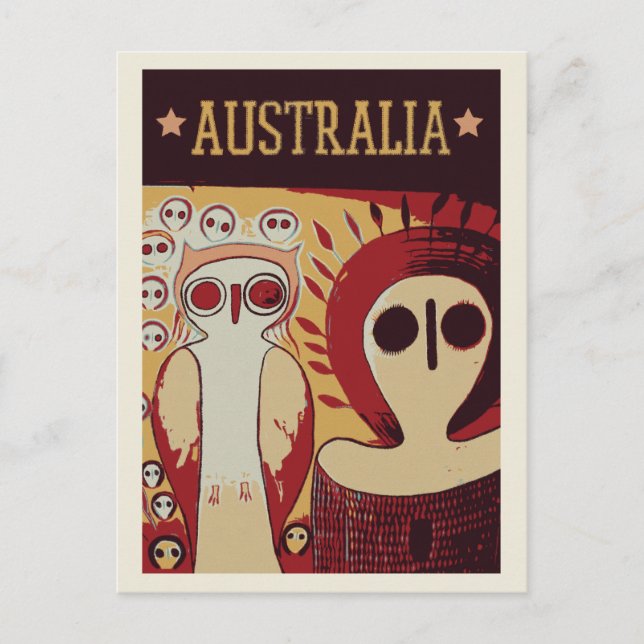 Postal Arte aborigen australiano en Australia (Anverso)