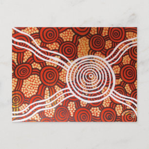 Postal Arte aborigen Corroboro II