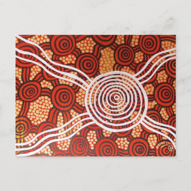 Postal Arte aborigen Corroboro II (Anverso)