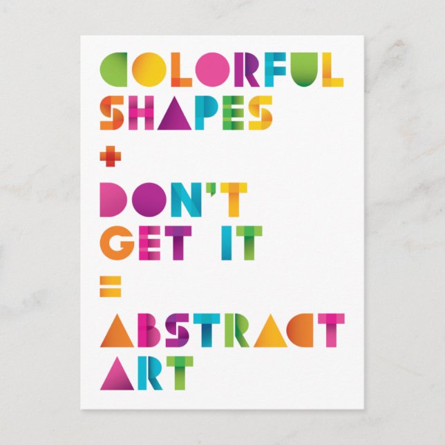 Postal Arte abstracto (Anverso)