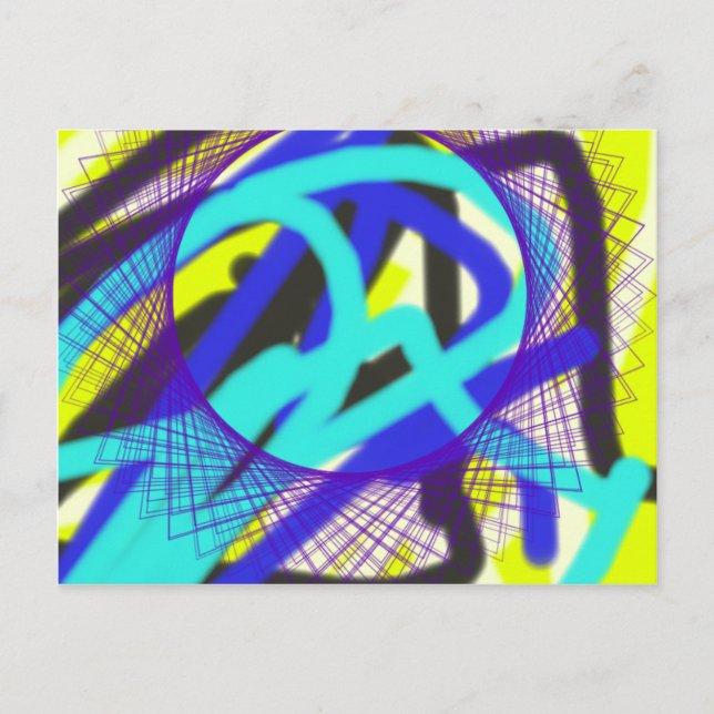 Postal arte abstracto 768 colorido (Anverso)