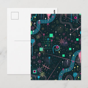Postal Arte abstracto: Cielos de invierno