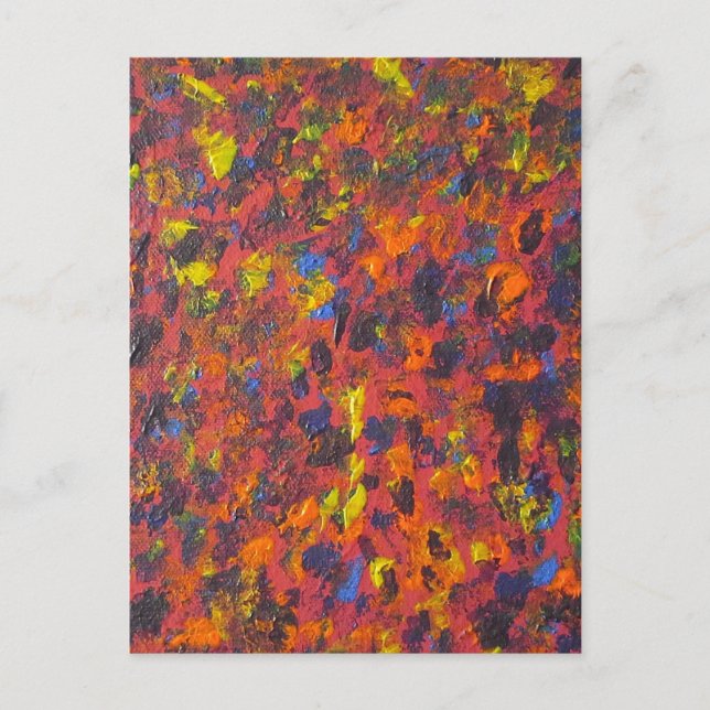 Postal Arte abstracto colorido (Anverso)