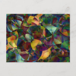 Postal Arte abstracto colorido y Kaleidoscópico