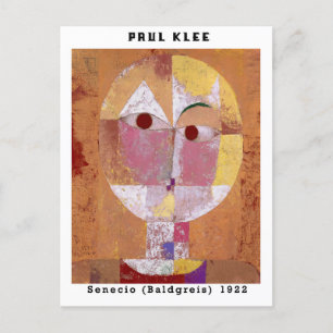 Postal Arte abstracto de cara vintage Paul Klee Bauhaus