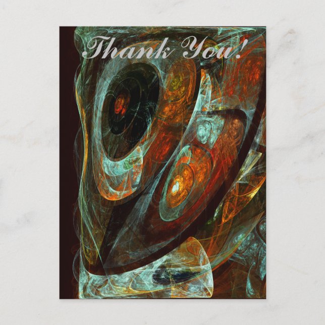 Postal Arte abstracto de división de tiempo (Anverso)