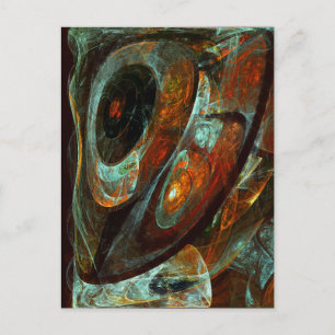 Postal Arte abstracto de división del tiempo