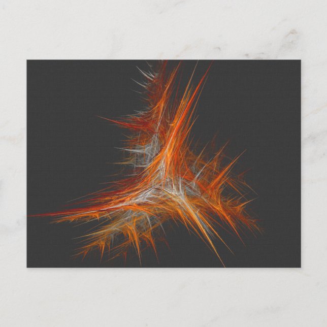 Postal Arte abstracto de llama astral (Anverso)