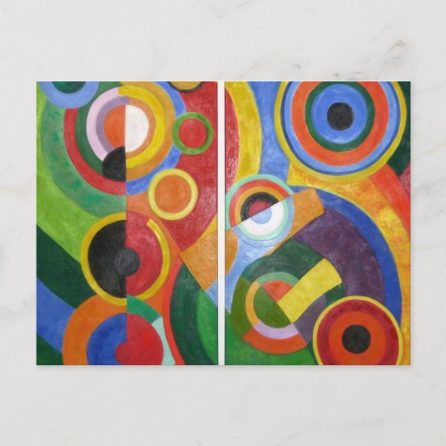 Postal Arte abstracto de Robert Delaunay (Anverso)