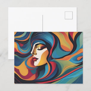 Postal Arte abstracto de salud mental