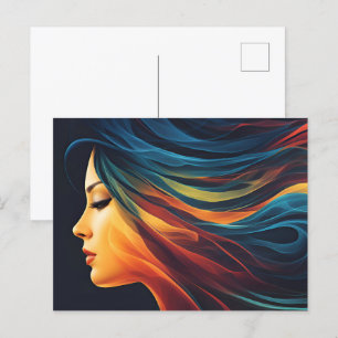 Postal Arte abstracto de salud mental