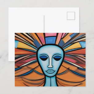 Postal Arte abstracto de salud mental