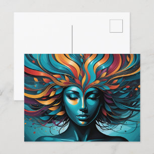 Postal Arte abstracto de salud mental