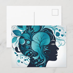 Postal Arte abstracto de salud mental
