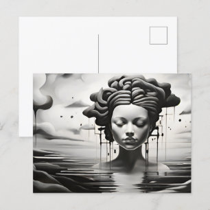 Postal Arte abstracto de salud mental