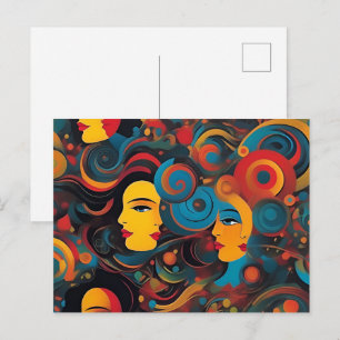 Postal arte abstracto de salud mental