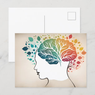 Postal Arte abstracto de salud mental